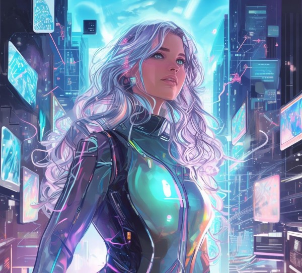 科技未来绘新篇，手抄报中的创新美女人物