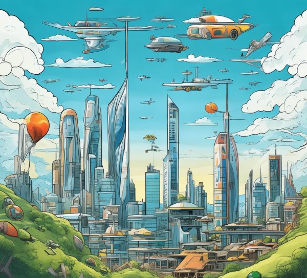 科技创新绘就蓝天梦——手抄报中的蓝天与科技