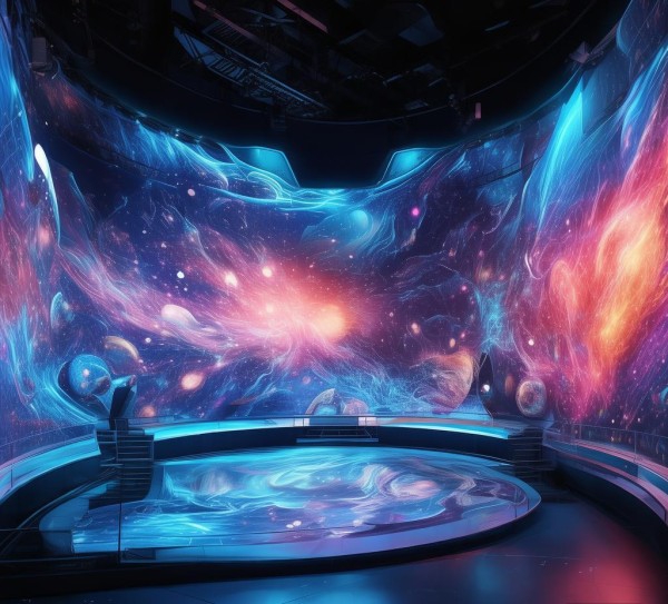 空天科技体验与创新立体贴画，构建微观宇宙的互动创意空间