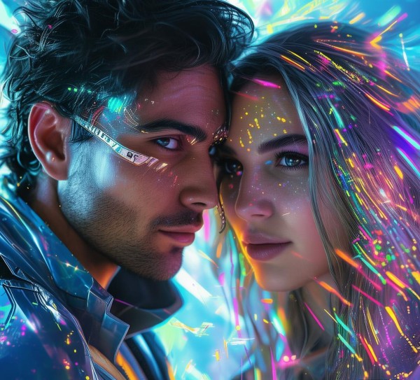 科技感动漫情侣头像，动态流光里的心动密码