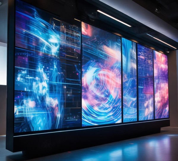 高科技动态屏风图片大全，融合科技与艺术，重塑空间体验